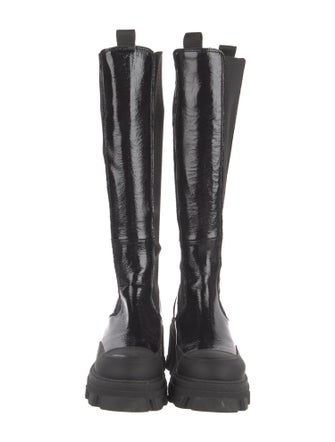 Ganni Patent Leather Chelsea Boots