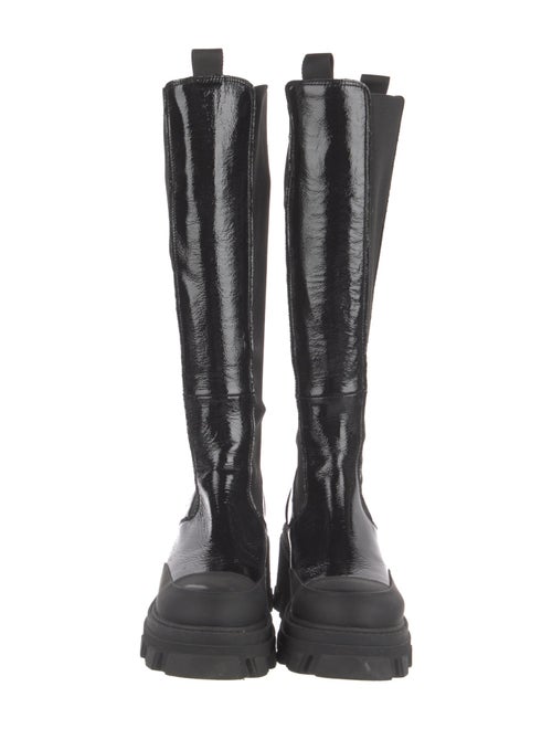 Ganni Patent Leather Chelsea Boots