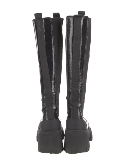 Ganni Patent Leather Chelsea Boots