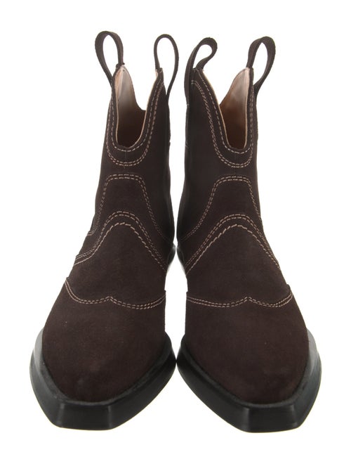 Ganni Suede Western Boots