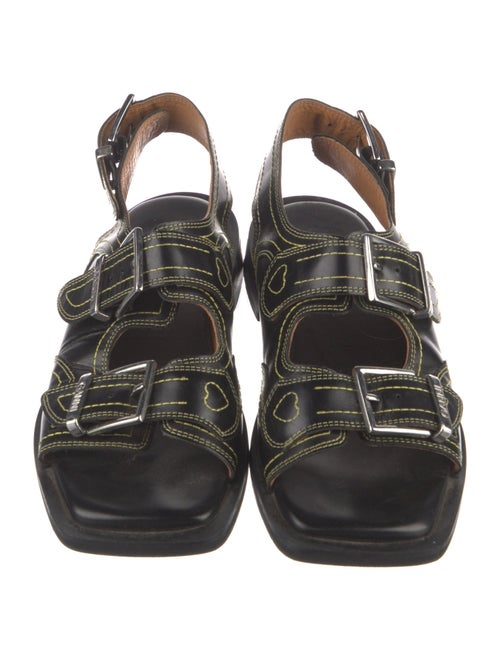 Ganni Leather Slingback Sandals