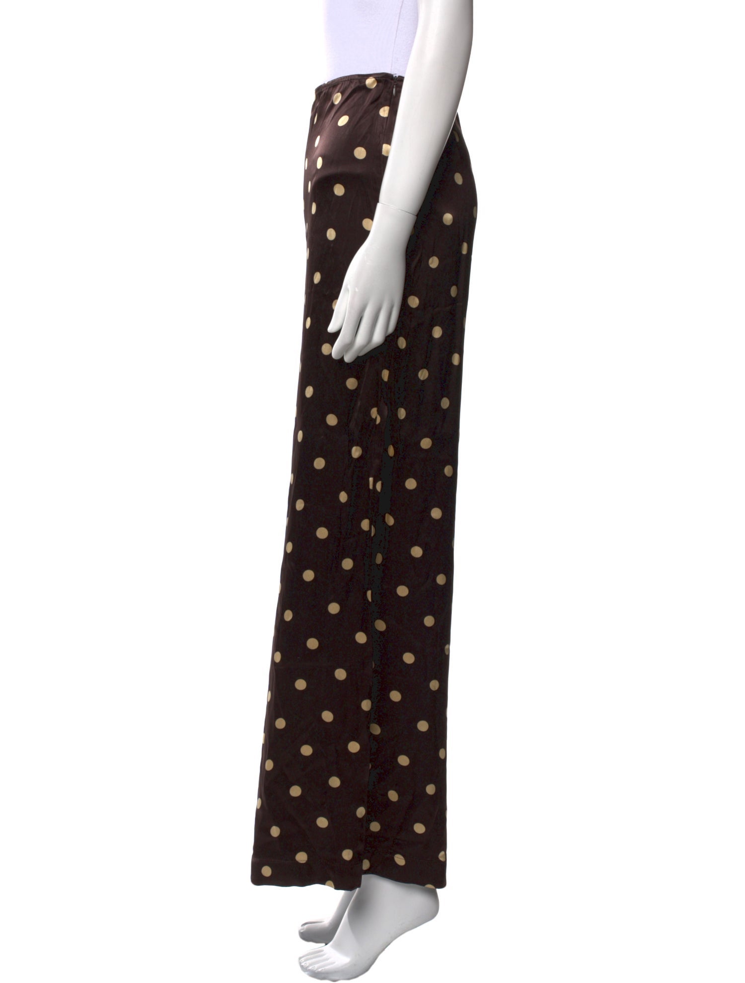 Ganni Polka Dot Print Wide Leg Pants