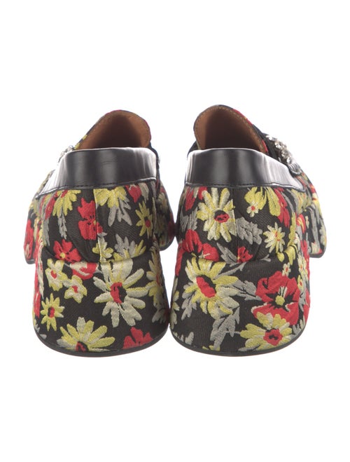 Ganni Floral Print Crystal Embellishments Loafers