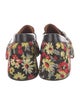 Ganni Floral Print Crystal Embellishments Loafers