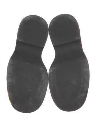 Ganni Floral Print Crystal Embellishments Loafers