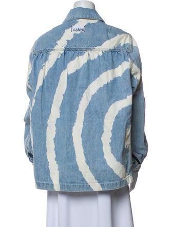 Ganni Printed Denim Jacket