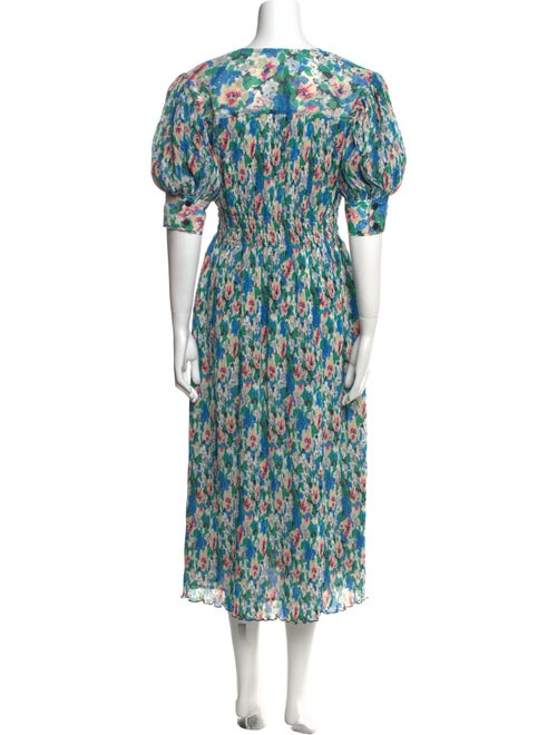 Ganni Floral Print Long Dress