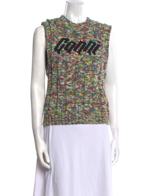 Ganni Graphic Print Crew Neck Sweater