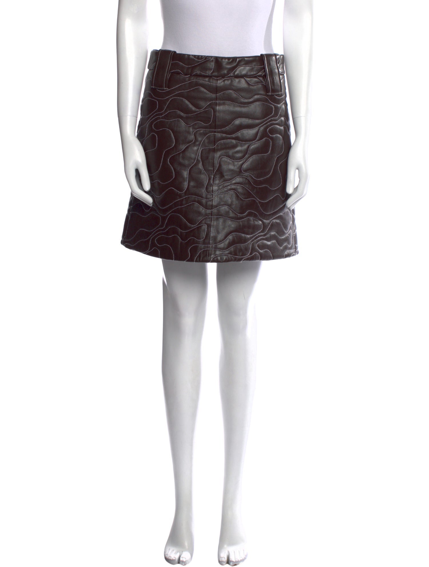 Ganni Leather Mini Skirt