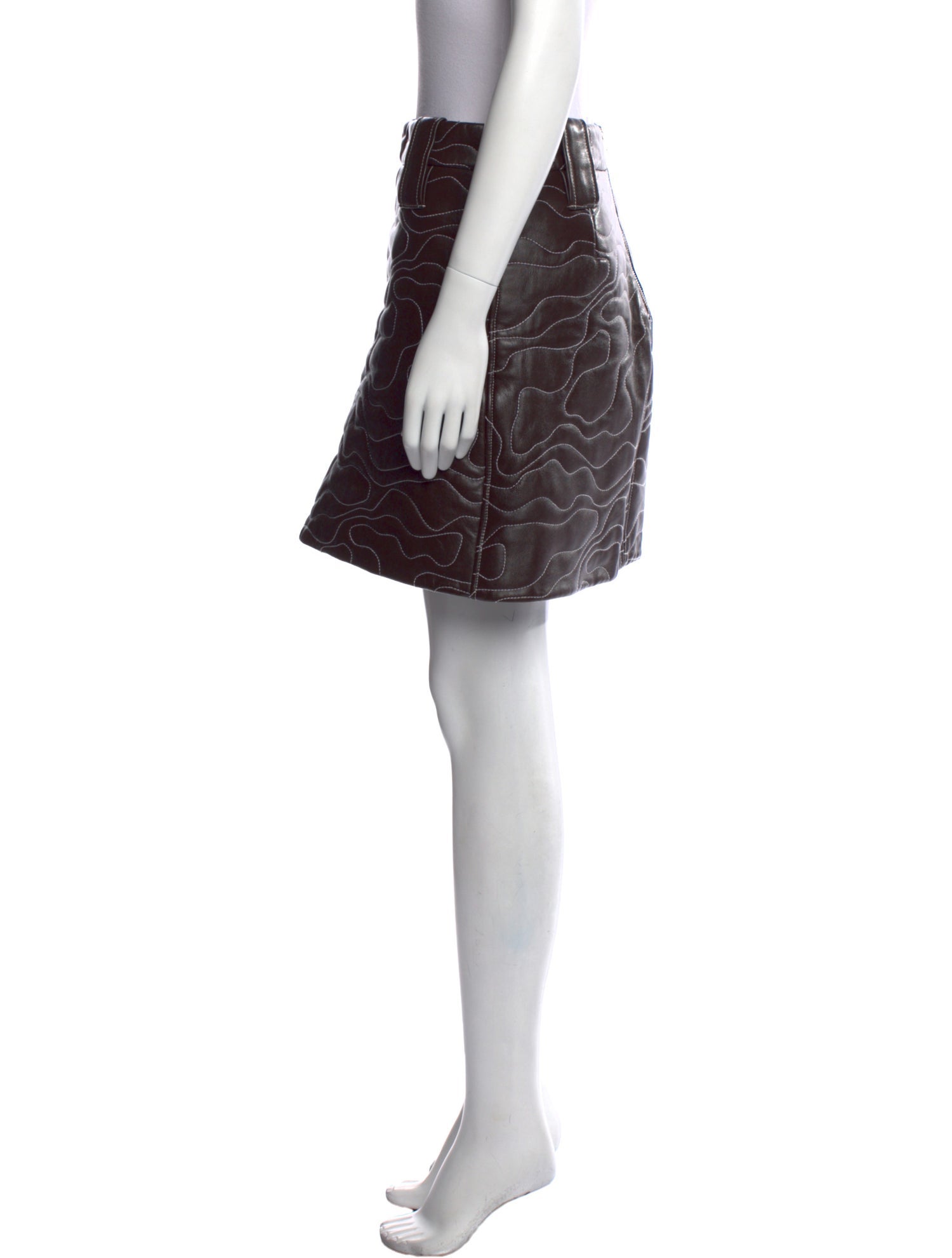 Ganni Leather Mini Skirt