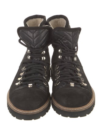 Ganni Suede Combat Boots