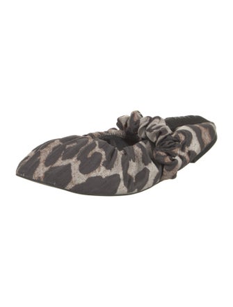 Ganni Animal Print Flats
