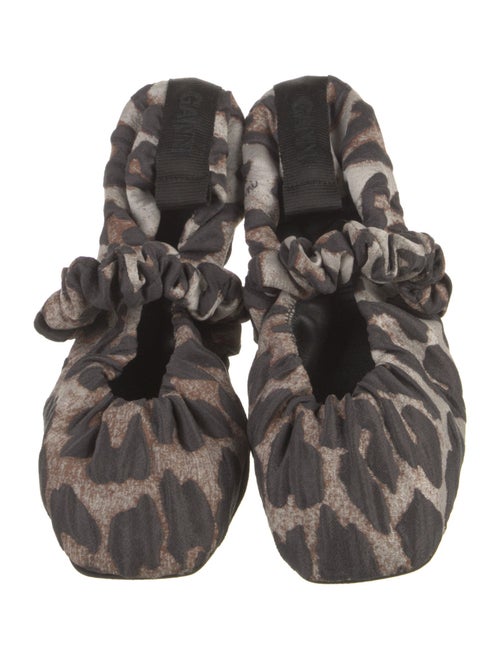 Ganni Animal Print Flats