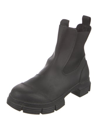Ganni Leather Chelsea Boots