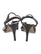 Ganni Leather Ruffle Embellishment Slingback Sandals