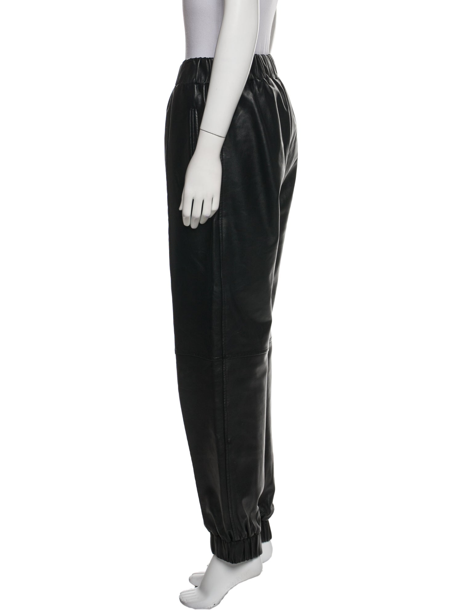 Ganni Lamb Leather Straight Leg Pants