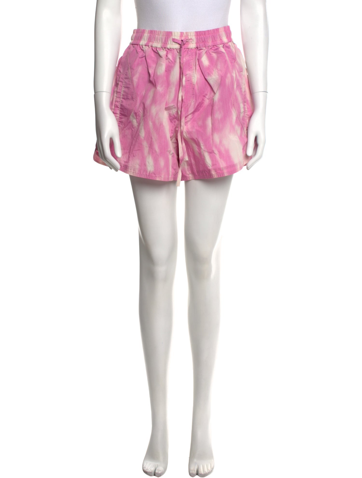 Ganni Tie-Dye Print Mini Shorts