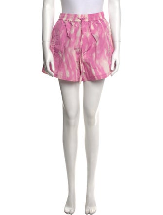 Ganni Tie-Dye Print Mini Shorts