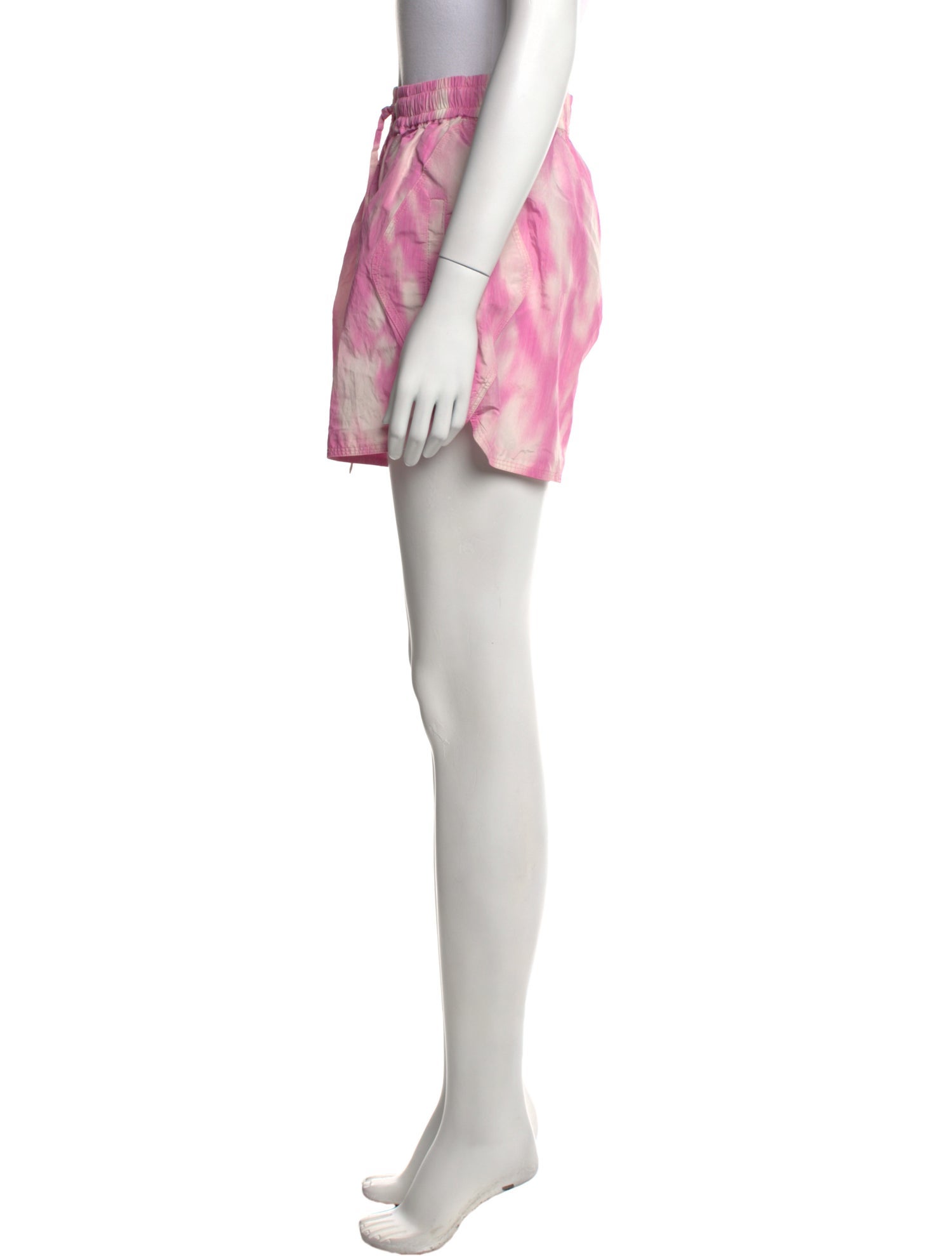 Ganni Tie-Dye Print Mini Shorts