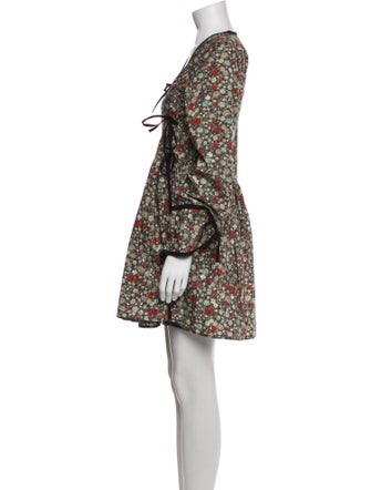 Ganni Floral Print Mini Dress