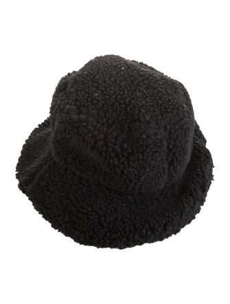 Ganni Faux-Fur Bucket Hat