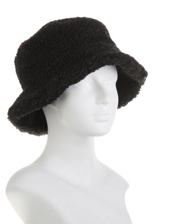 Ganni Faux-Fur Bucket Hat