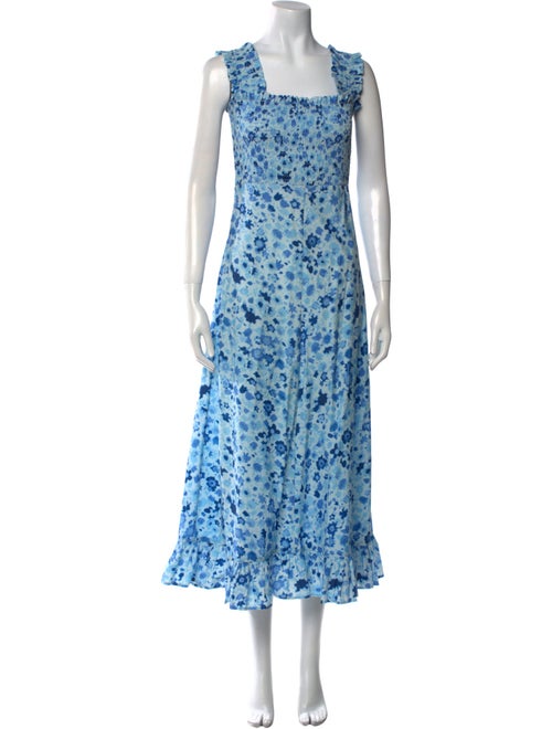 Ganni Floral Print Long Dress