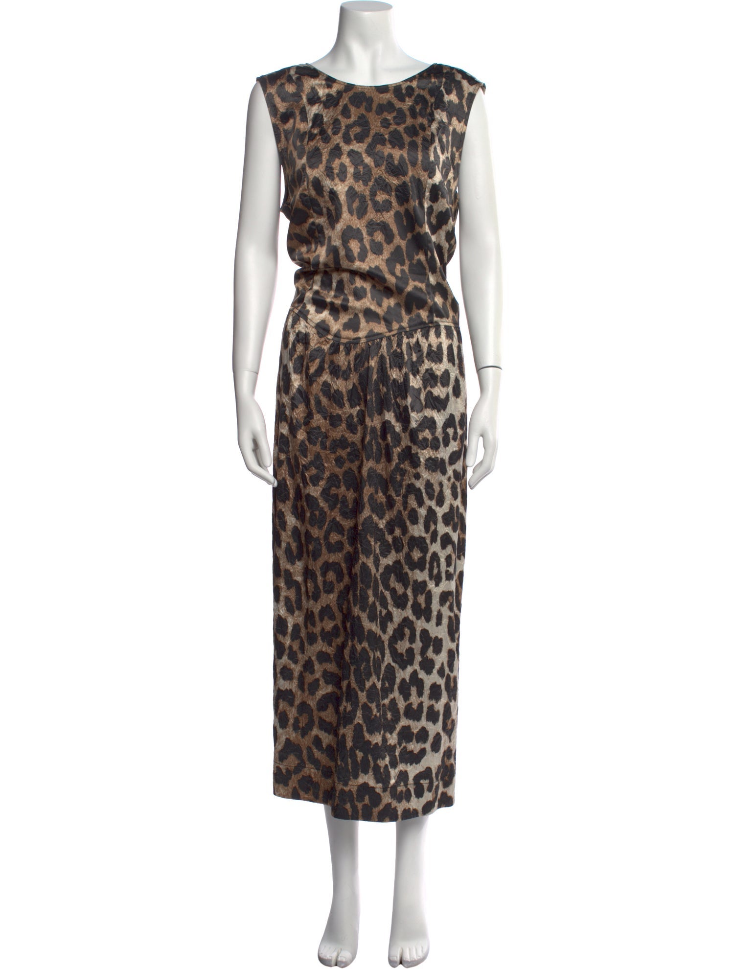 Ganni Animal Print Long Dress