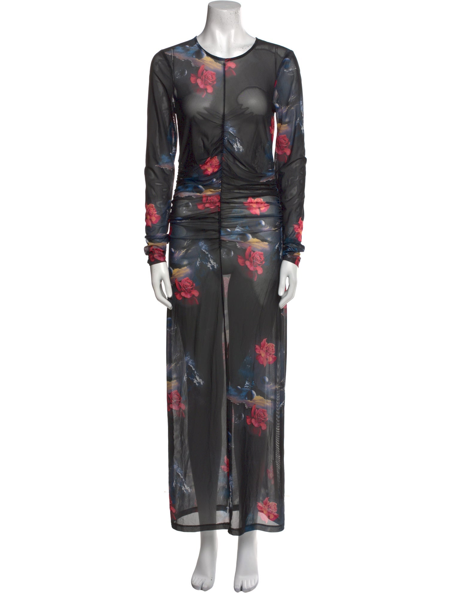 Ganni Floral Print Long Dress