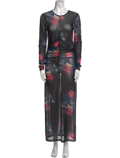 Ganni Floral Print Long Dress