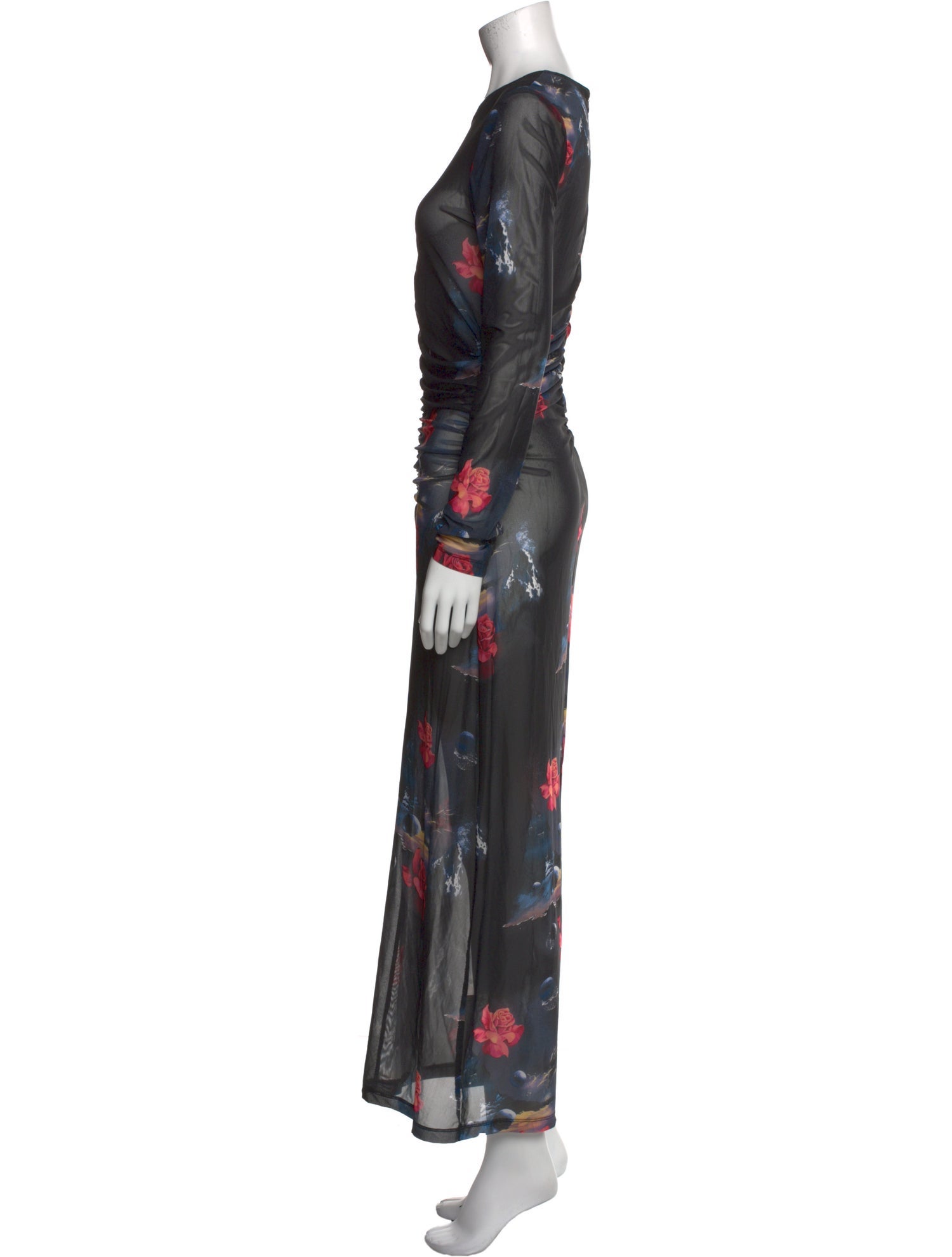 Ganni Floral Print Long Dress