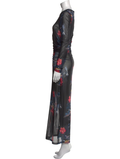 Ganni Floral Print Long Dress