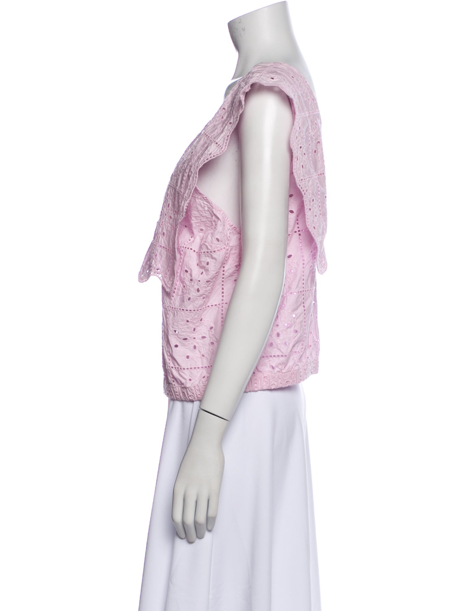 Ganni Printed V-Neck Blouse