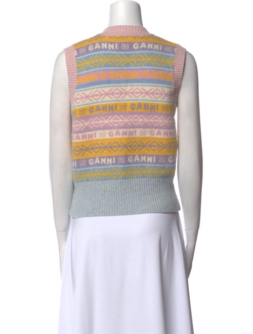 Ganni Striped V-Neck Sweater
