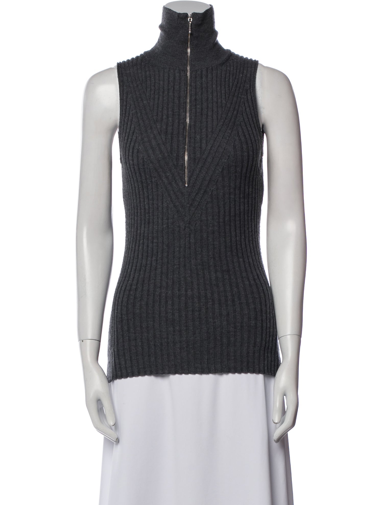 Ganni Merino Wool Turtleneck Top