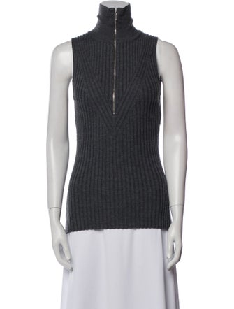 Ganni Merino Wool Turtleneck Top