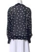 Ganni Polka Dot Print V-Neck Blouse