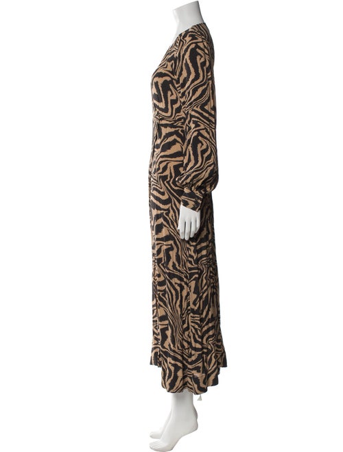Ganni Animal Print Long Dress