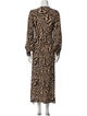 Ganni Animal Print Long Dress