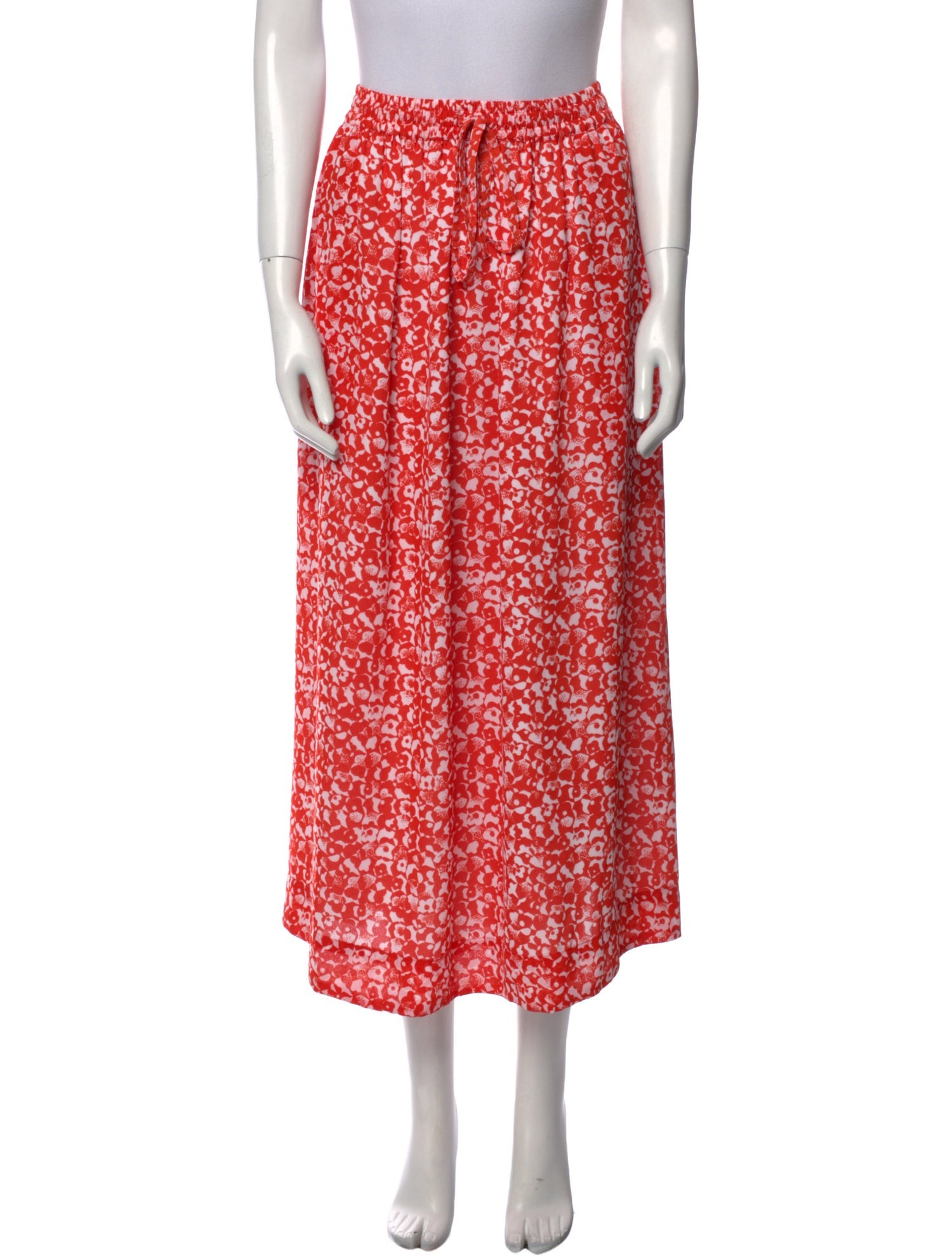 Ganni Floral Print Midi Length Skirt