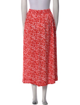 Ganni Floral Print Midi Length Skirt