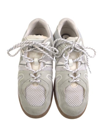 Ganni Suede Colorblock Pattern Sneakers