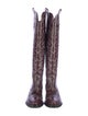 Ganni Leather Printed Riding Boots