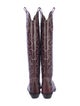 Ganni Leather Printed Riding Boots