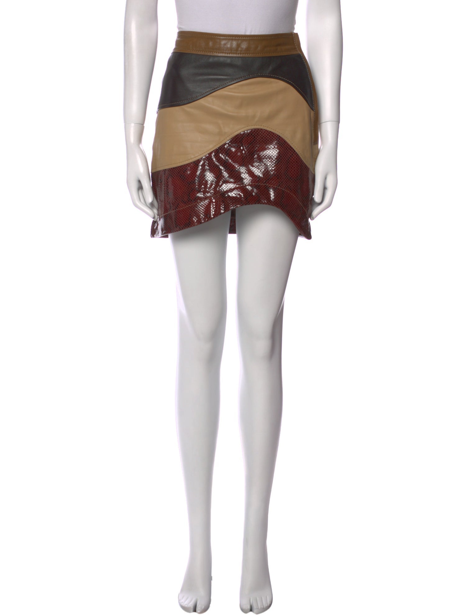 Ganni Lamb Leather Mini Skirt