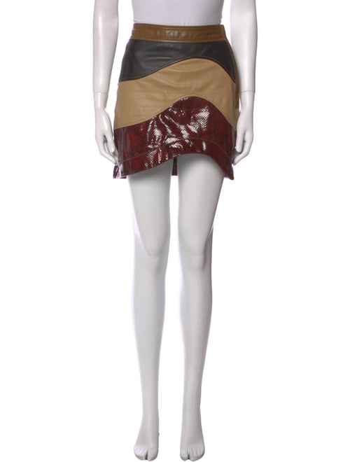 Ganni Lamb Leather Mini Skirt