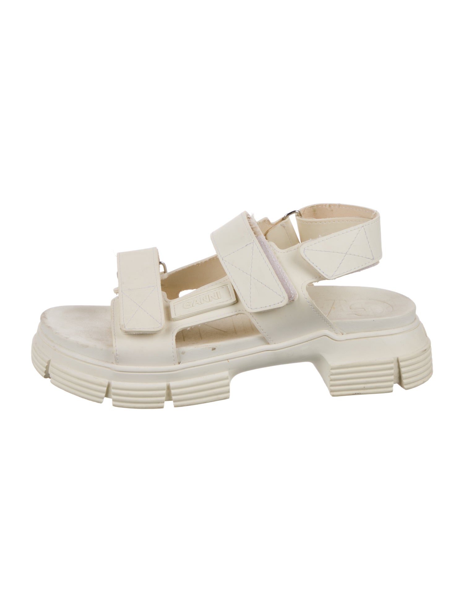 Ganni Rubber Slingback Sandals