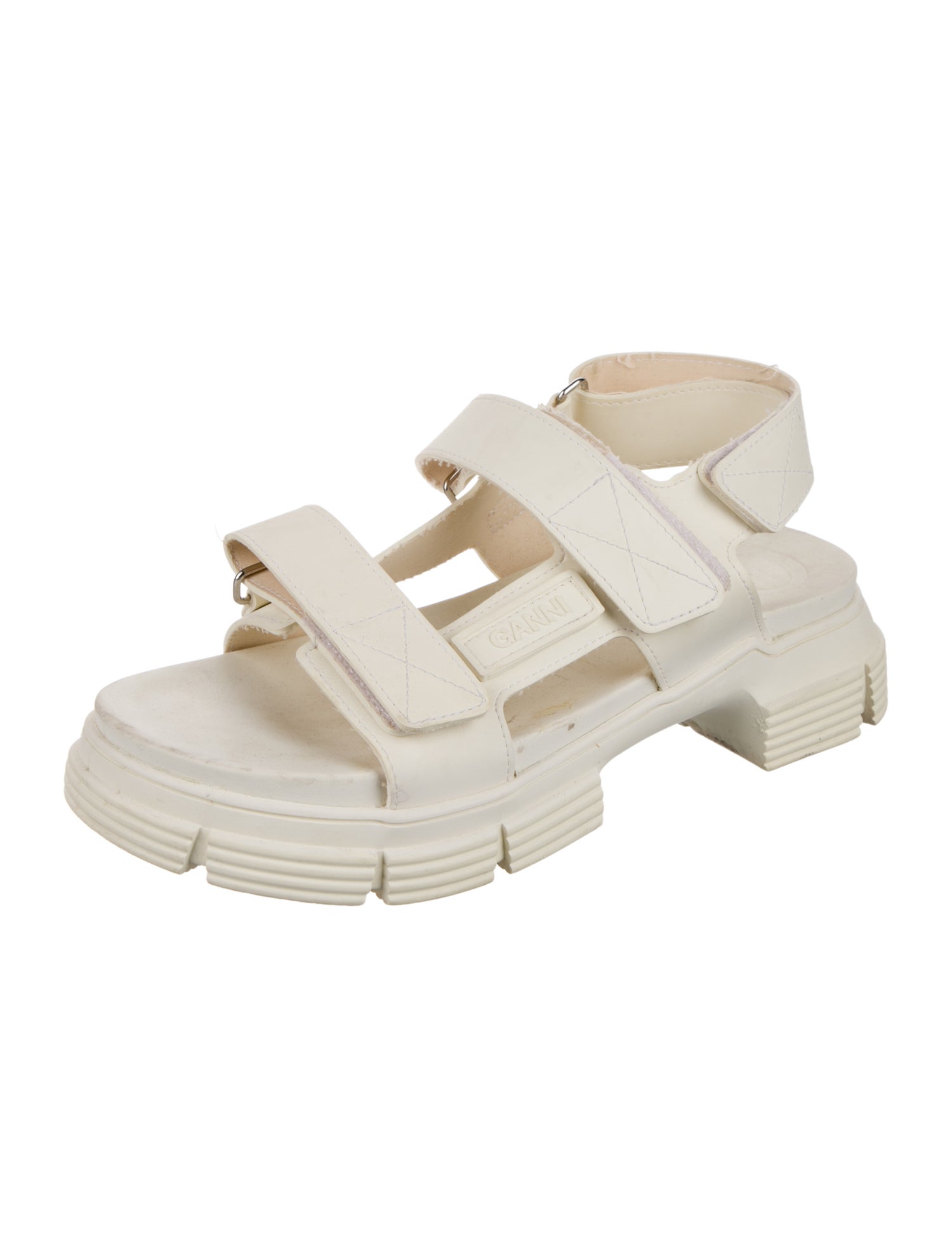 Ganni Rubber Slingback Sandals