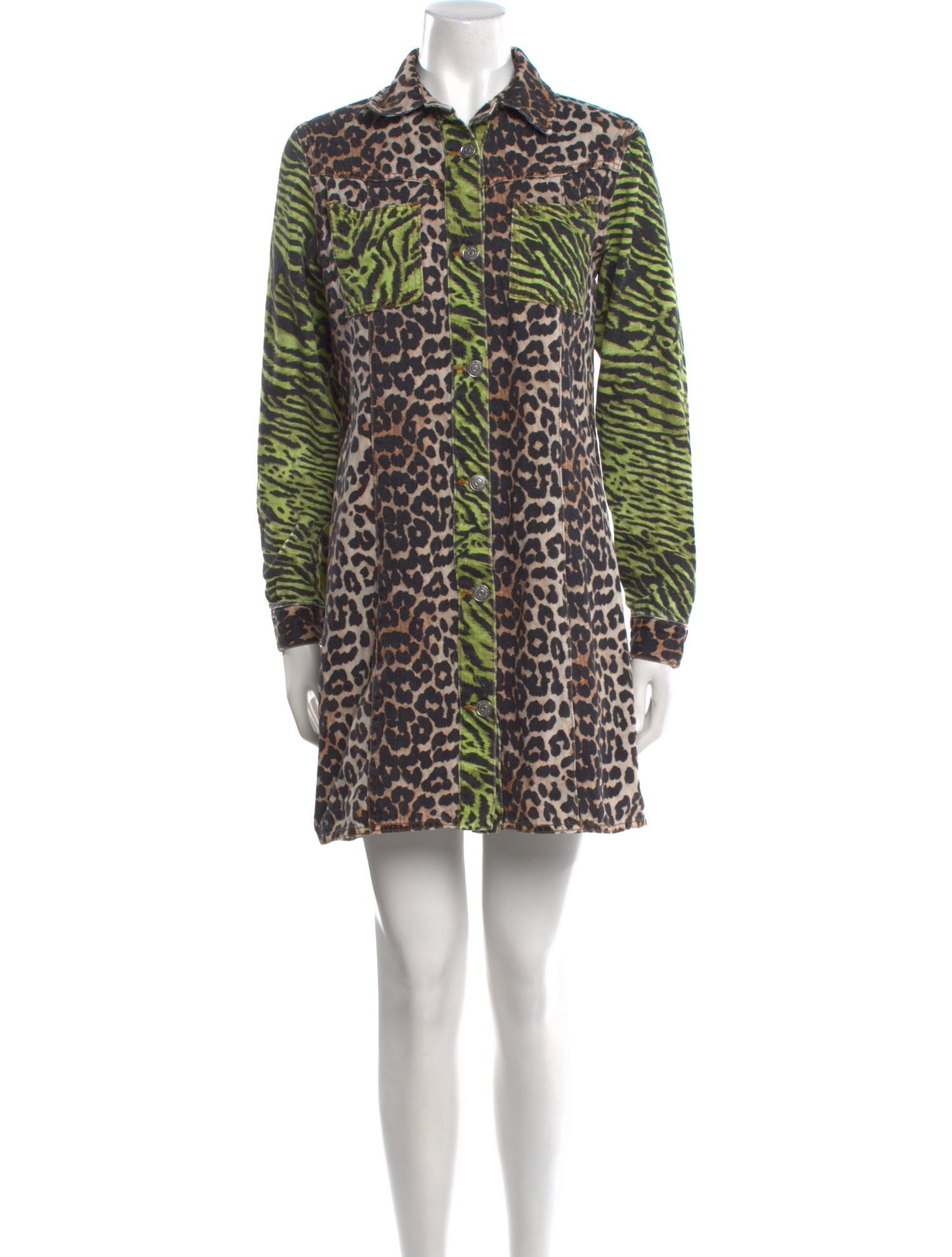 Ganni Animal Print Mini Dress