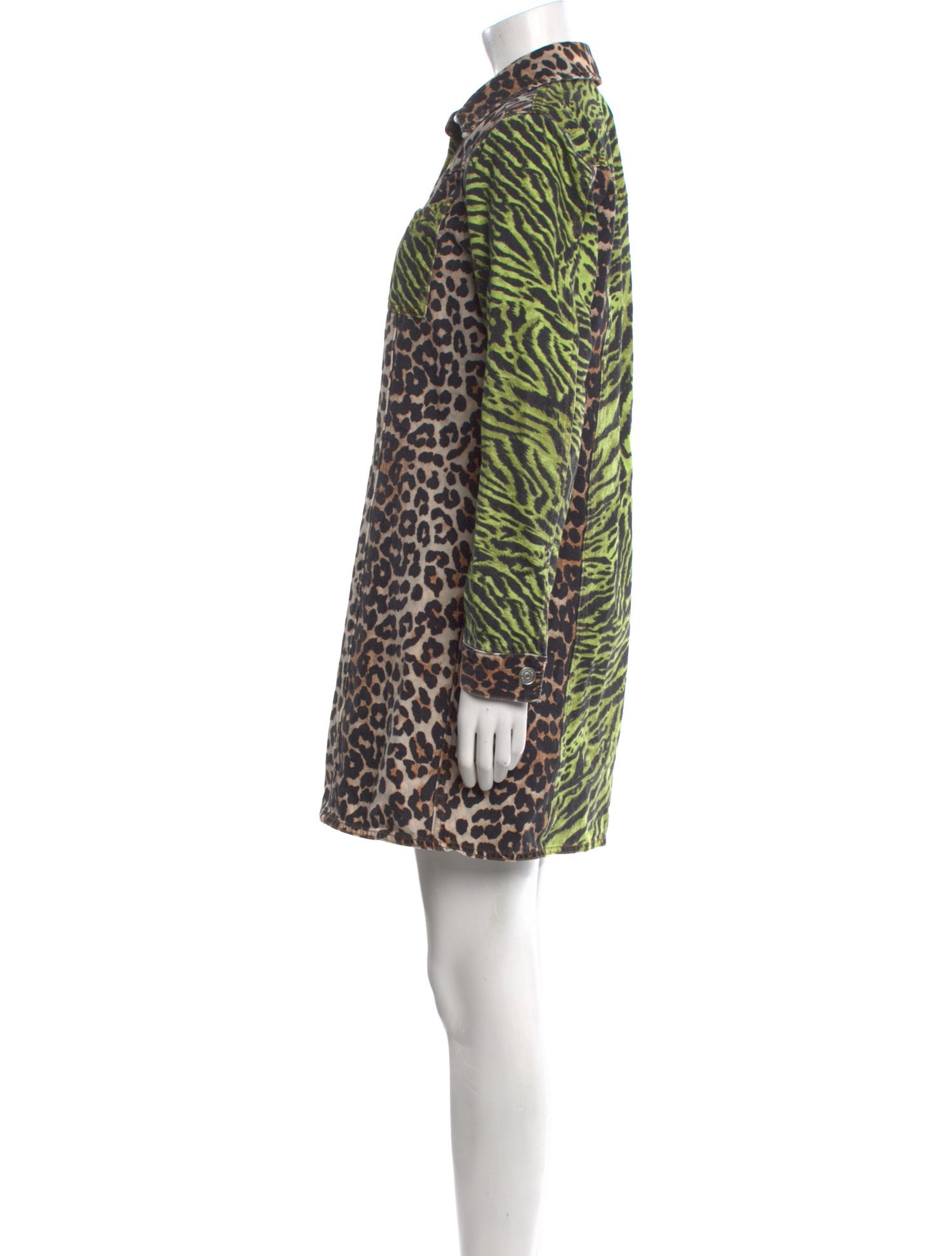 Ganni Animal Print Mini Dress